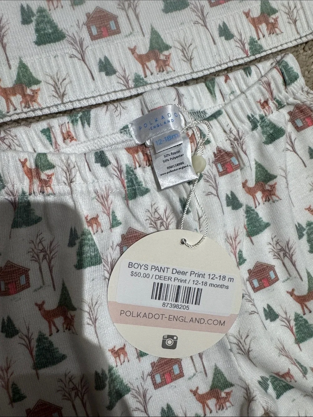 Polkadot England Kid’s Christmas Pajamas - size 12-18 months (NWT)